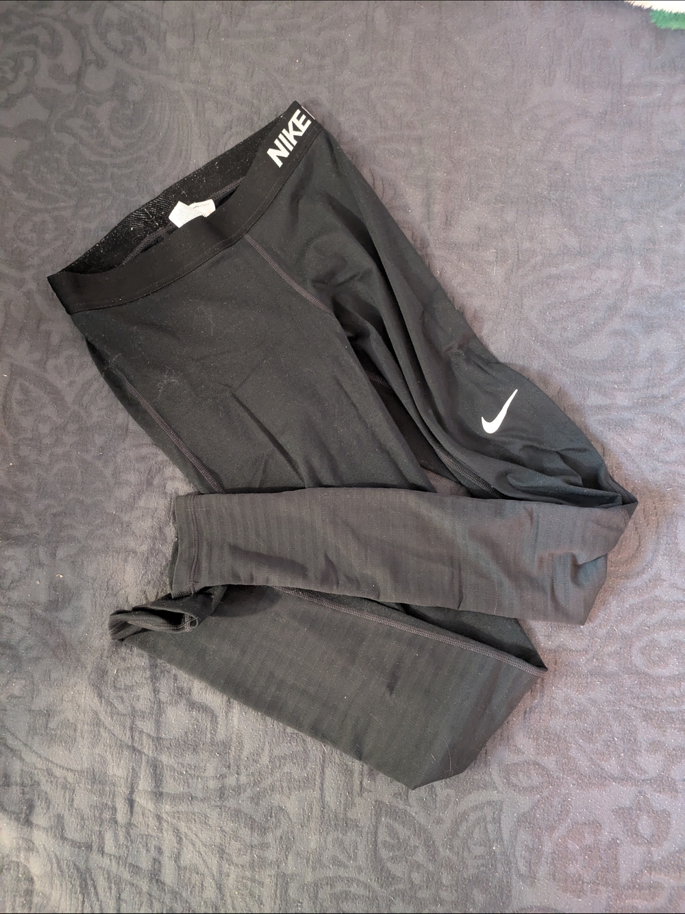 Nike Pro Black Performance Leggings with Contrast Logo